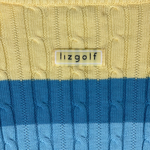 Liz golf Plus Size 2X Knit V-Neck Sweater Striped Cotton NWOT - Picture 11 of 12